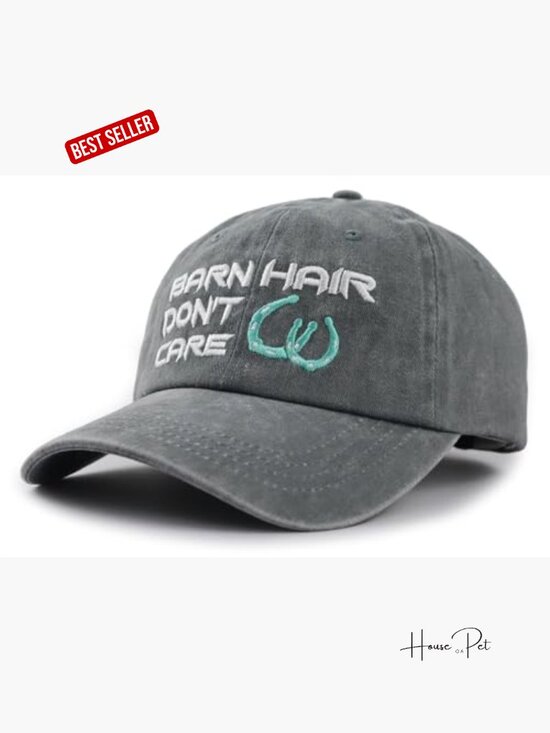 Barn Hair Don\'t Care Embroidered Horse Lover Baseball Cap main image 4